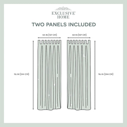 Exclusive Home Curtains - Par de Cortinas de Polipropileno Belga, Blanco Winter, 54x96, 1, 1