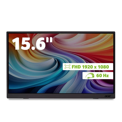 Acer Monitor Portátil PM1 15.6" FHD, Panel IPS Ultradelgado - Modelo No Touch Negro
