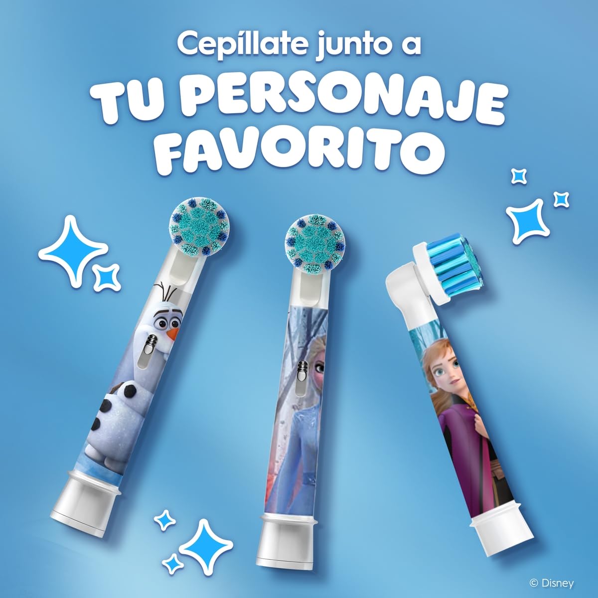 ORAL-B Disney Frozen Repuesto Cepillo Dental Eléctrico para Niños (+3), 2 Uds