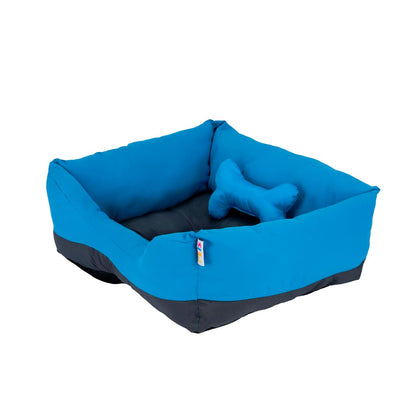 Fancy Pets Cama Rectangular para Perro Talla Chica - AZUL
