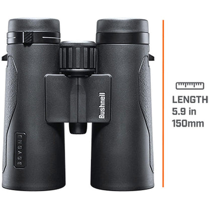Bushnell Engage - Prismáticos de 10 x 42 mm, IPX7 Impermeables y Ligeros para Cazar, Viajar y Acampar en Color Negro