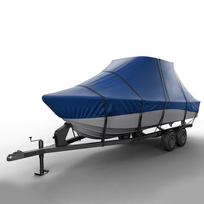 Seal Skin Covers Funda para Barco T-Top, Impermeable y Resistente para Barcos de Consola Central, Compatible con Barcos de 18' de Largo y 102" de Ancho, Resistente a los Rayos UV y a la decoloración - Azul marino - 16'-18'L x 102"W (beam)