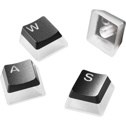 SteelSeries PRISMCAPS - Teclas Estilo pudín de Doble Tiro, termoplástico PBT Duradero, Compatible con una Amplia Gama de teclados mecánicos, Color Negro.
