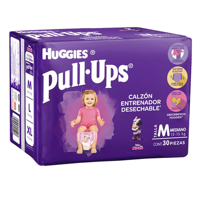 Huggies Pull-Ups Calzoncitos Entrenadores para Niña - M (Paquete de 30)
