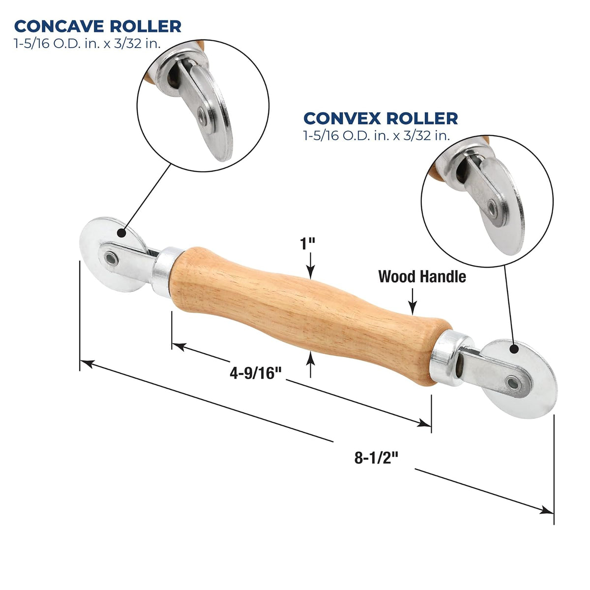Prime-Line P 7505 Screen Rolling Tool – A Must Have Tool for Installing Window and Door Screens – Wood Handle and Steel Wheels – Durable and Easy to Use