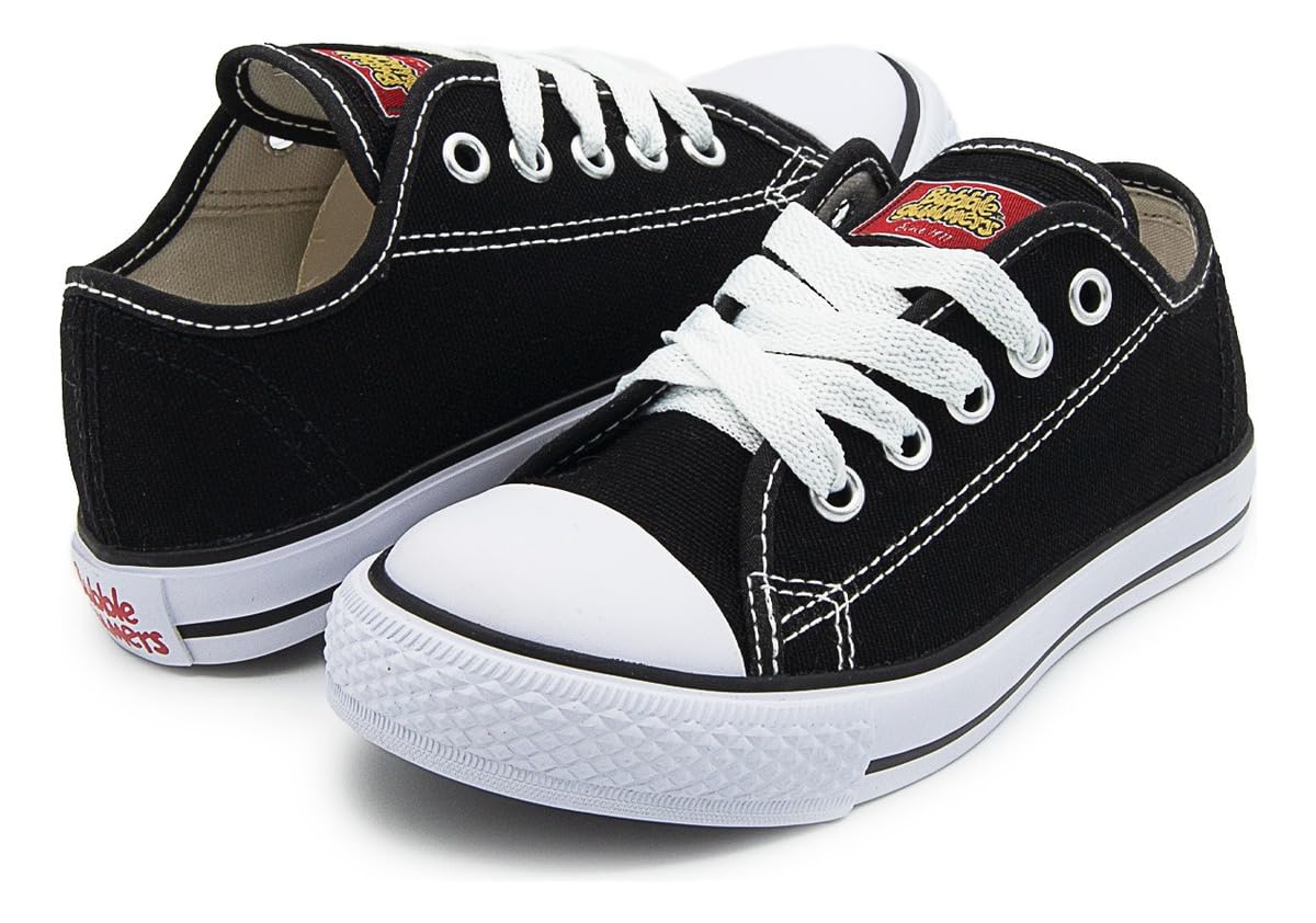 Bubble Gummers Tenis de Lona con Agujetas para Niña - 19.0 cm - Negro