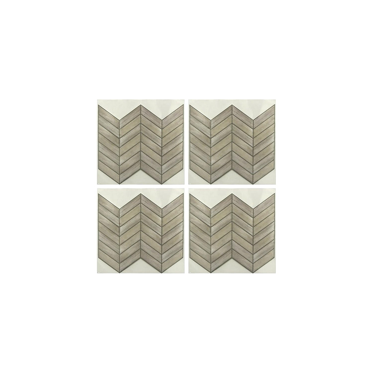 RoomMates StickTILES Chevron - Juego de 4 azulejos de madera envejecida