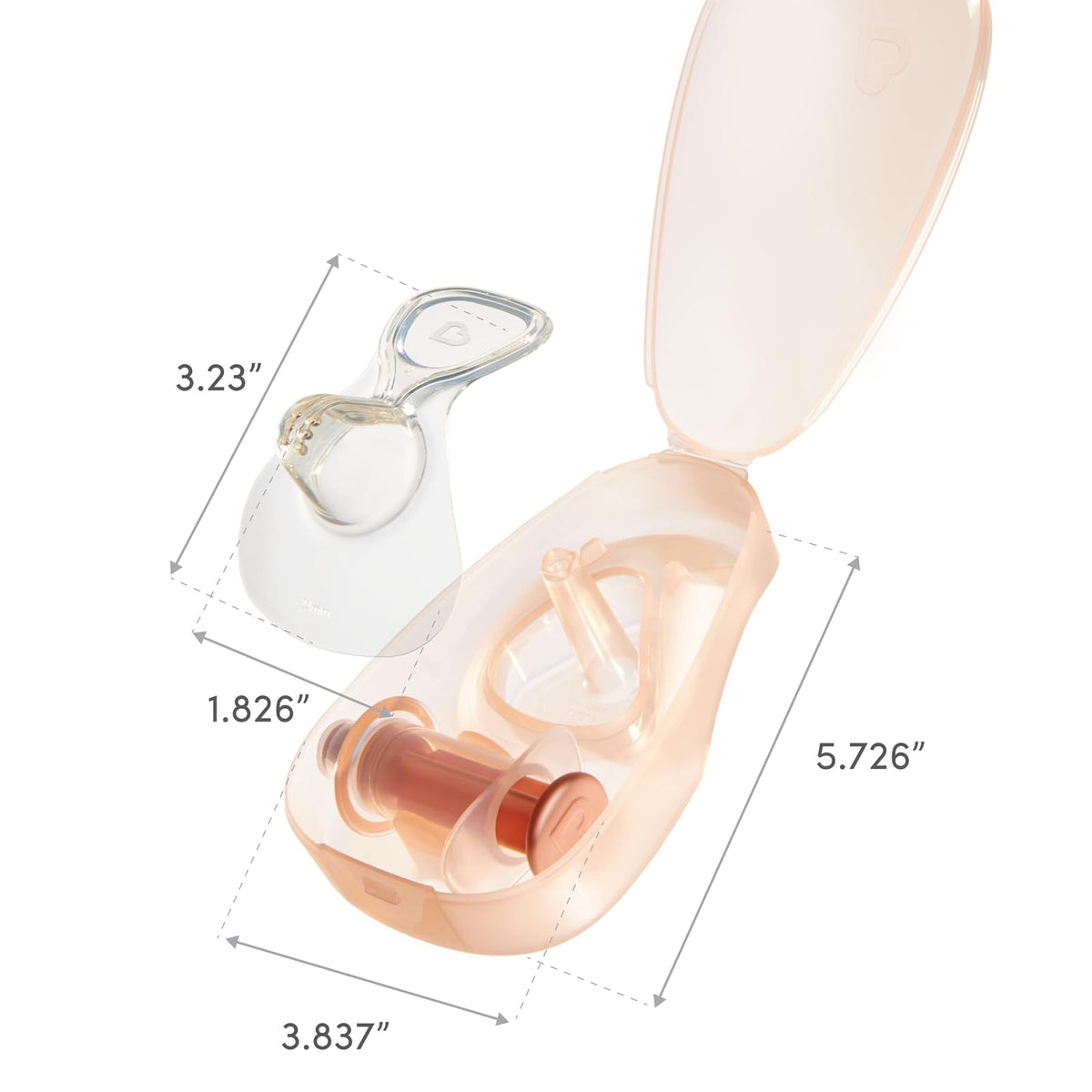 Munchkin® Flow Nipple Shield + with See-Thru Channel to Watch Milk Flow - Nurse Confidently and Meet Your Breastfeeding Goals, Silicone - 16mm