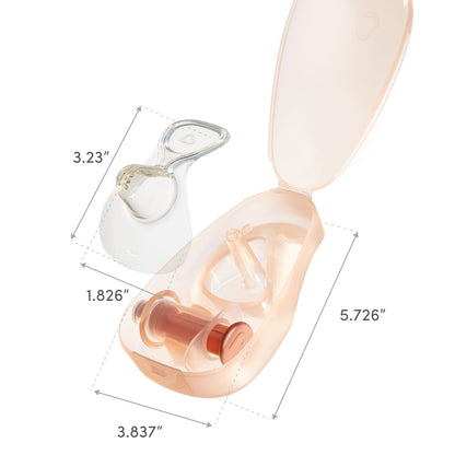 Munchkin® Flow Nipple Shield + with See-Thru Channel to Watch Milk Flow - Nurse Confidently and Meet Your Breastfeeding Goals, Silicone - 16mm
