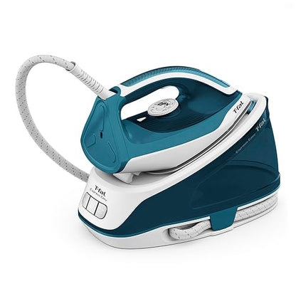 T-fal Generador de Vapor Express Easy SV6115X0 | 1500 W, Suela Cerámica Xpress Glide, tanque de 1.4 L, vapor vertical, sistema anti goteo, apagado automático
