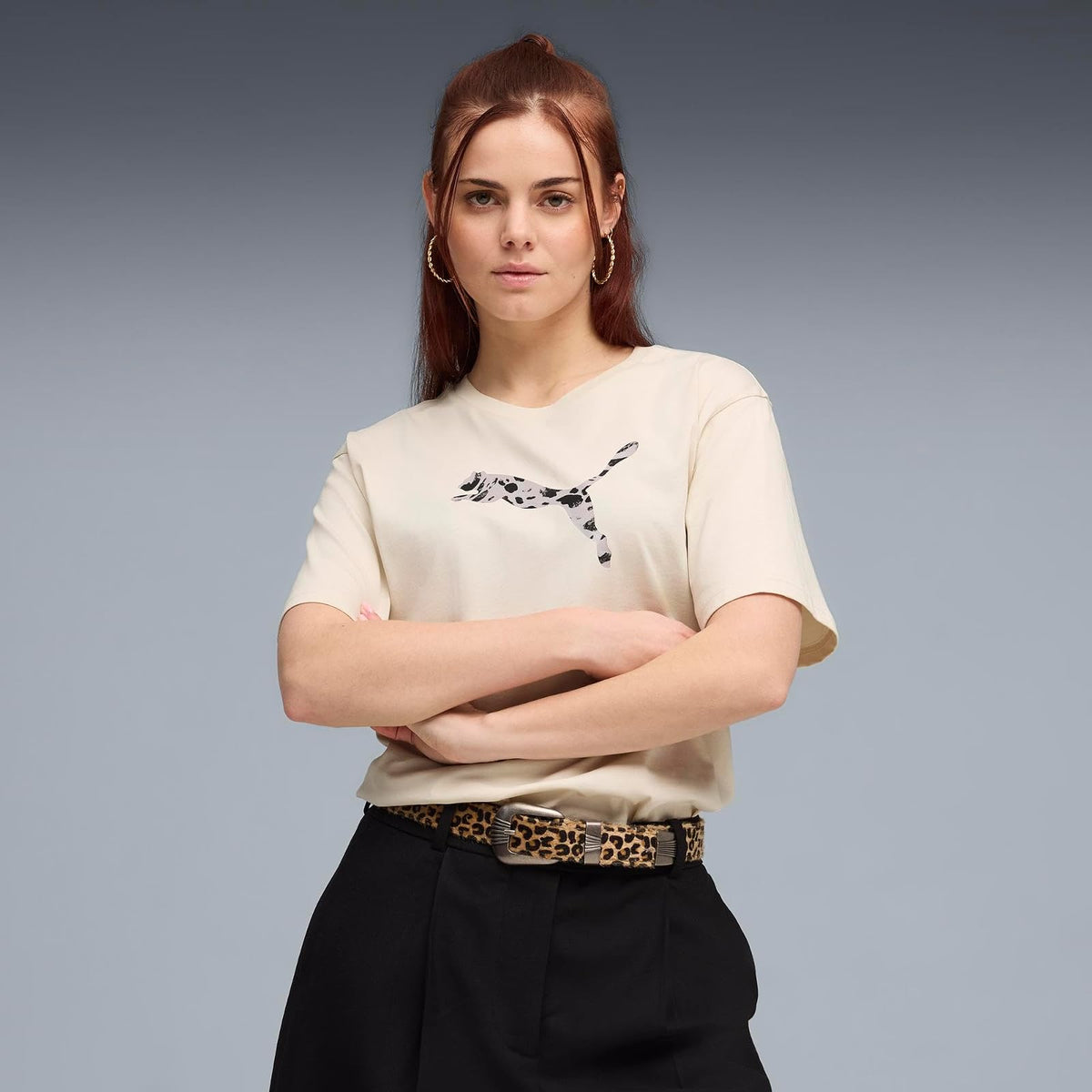 Puma ESS Graphic Animal Relaxed tee Playera Mujer