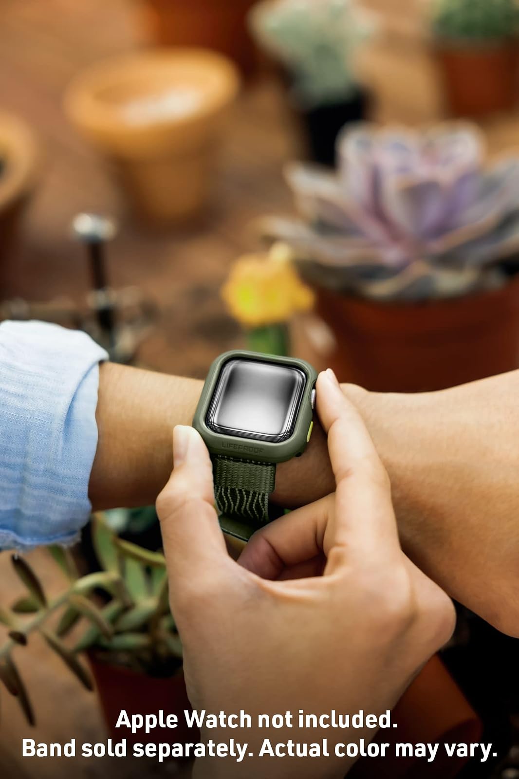 LifeProof - Funda ecológica para Apple Watch Series 4/5/6/SE de 44 mm, color negro