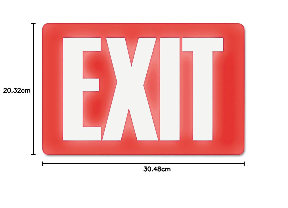 Headline Sign 4792 - Cartel luminoso en la oscuridad, 20,3 x 30,5 cm, color rojo, salida