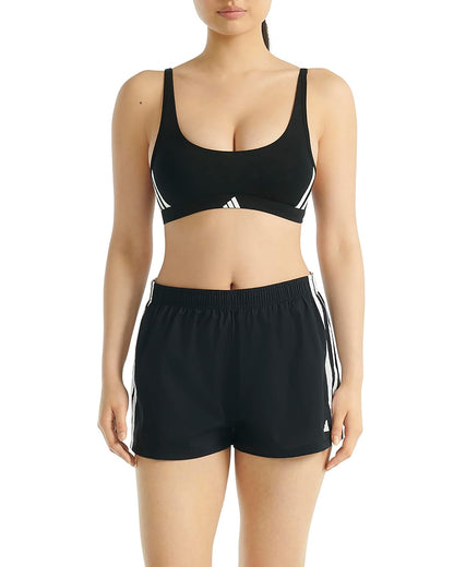 adidas 3 Stripes Active Essentials Cotton Scoop Bralette with Removable Cookies Sujetador Mujer
