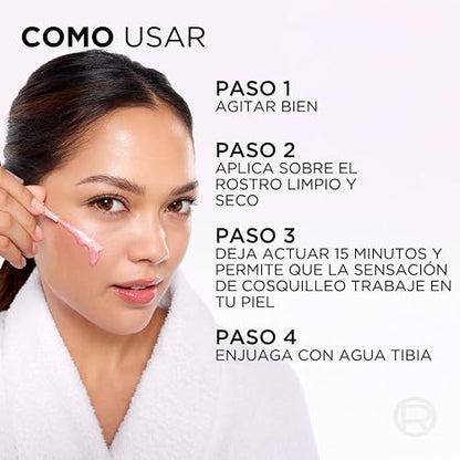 L'Oréal Paris, Glycolic Bright Peeling Exfoliante Facial Anti Manchas, Mejora la Textura y Luminosidad de la Piel, Reduce Poros Abiertos e Imperfecciones, 25 ml.