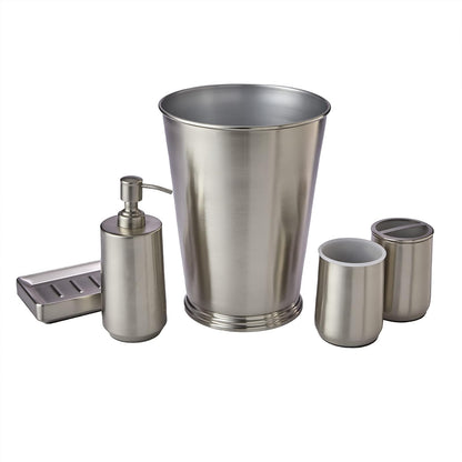 SKL Home Roche - Jabonera, Vaso, Nickel, Vaso, 1