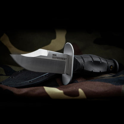 Mini cuchillo de acero frío con clip para cuello de piel, compacto, ligero, 8CR13MOV, hoja fija de acero para caza al aire última intervensión, 8.26 cm, mango ergonómico Kray-Ex, funda segura Ex