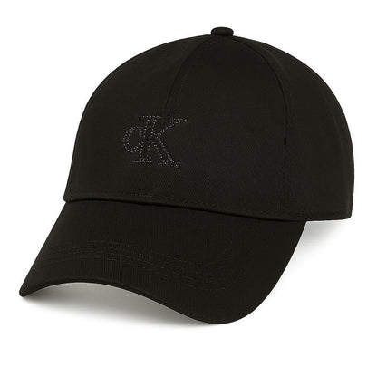 Calvin Klein Canvas W/Embossed Monogram Stitch Cap Gorra de béisbol Mujer - Talla Única - Negro
