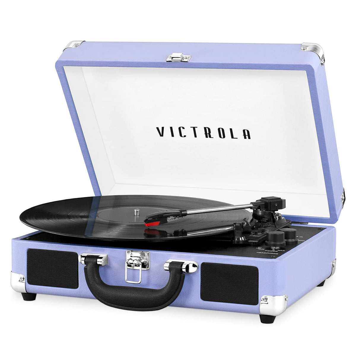 Victrola Journey Tocadiscos Portátil Tipo Maleta con Bluetooth, 3 Velocidades - Morado