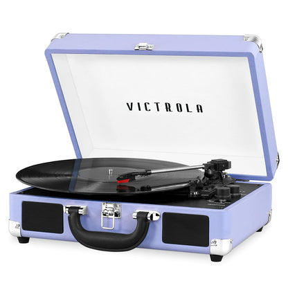 Victrola Journey Tocadiscos Portátil Tipo Maleta con Bluetooth, 3 Velocidades - Morado