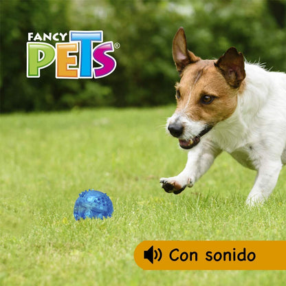 Fancy Pets Juguete Pelota Flexible para Perros GDE con Sonido Squeaker para Morder y Jugar (Paquete de 2)