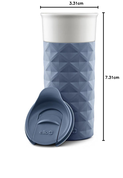 Ello Ogden BPA-Free Ceramic Travel Mug with Lid, Pink, 16 oz