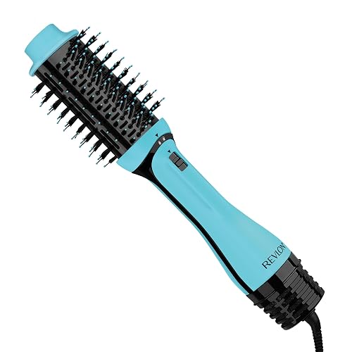 Revlon One-Step Volumizer PLUS, Secador y Voluminizador con Barril de Cerámica, Recubrimiento de Turmalina, Diseño Removible, 4 Configuraciones de Temperatura, Color Menta