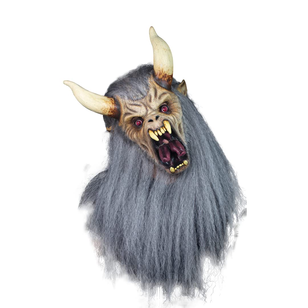 Krampus White, Máscara de Criatura Kampus, Ideal para Halloween y Fiestas de Disfraces