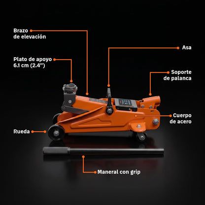 TRUPER Gato de Patín Reforzado 2 t, Naranja, GAPA-2