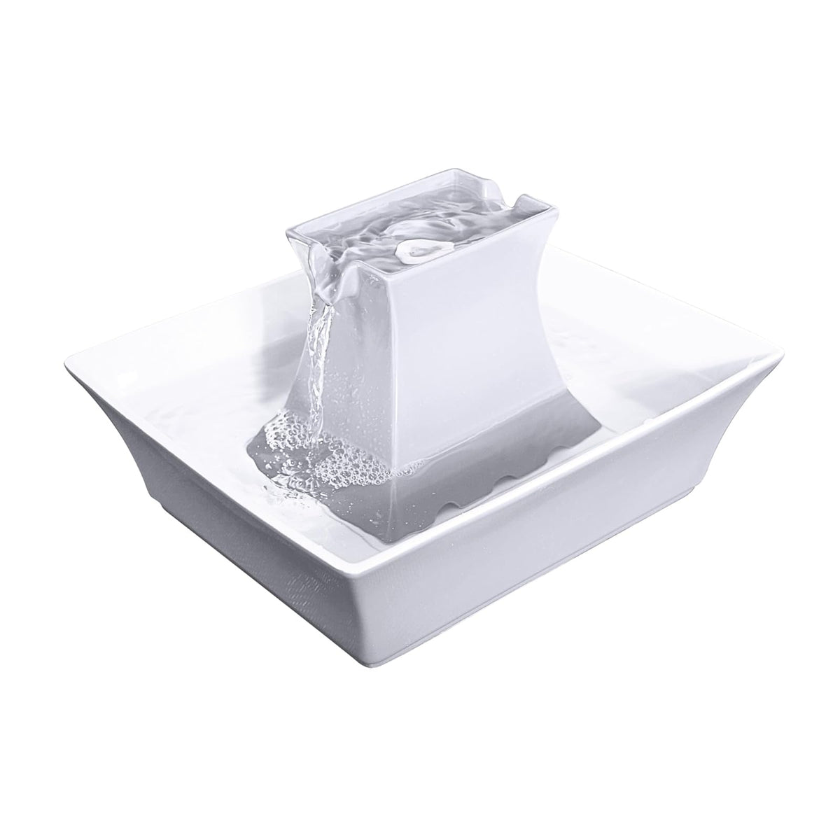 PetSafe Drinkwell Pagoda Pet Fountain - from in Knoxville, TN - Dog Water Bowl Dispenser - Multiple Angles to Drink from - Filters Included - Dog Fountain Provides Water When Power’s out - White