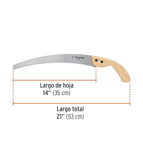 Truper STP-14, Serrucho de poda 14", tradicional, 6 DPP