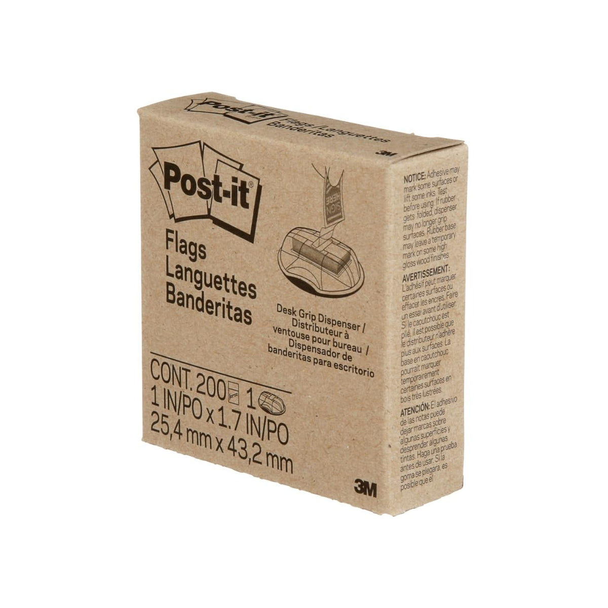 3M Post-it rojas con dispensador de escritorio, 1 pza con 200