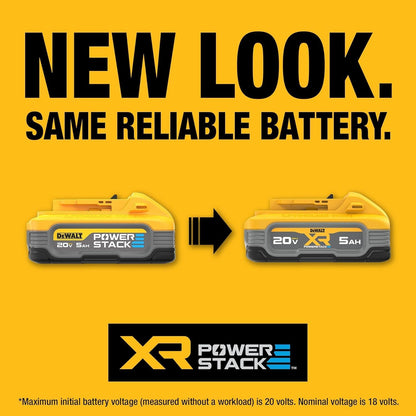 DEWALT - Batería de Iones de Litio de 20 V, POWERSTACK, más Potencia, más compacta, Recargable de 5 Ah (DCBP520)