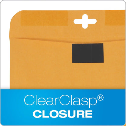 Quality Park - Sobres con cierre transparente, 10 pulgadas x 13 pulgadas, Kraft, 100 unidades (43768)