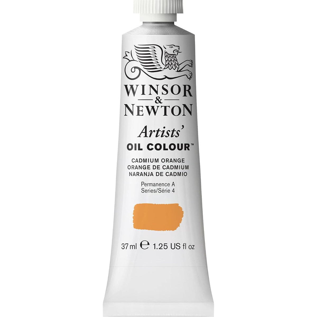 Winsor & Newton Artists' Oil Colour Pintura al Óleo Profesional, 37 ml - Tubo de 37 ml - Naranja (Cadmium Orange)