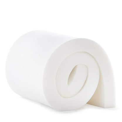 Linenspa LS4247225UF - Cojín de espuma de alta densidad, ideal para sillas, sofás, cabeceros y proyectos de bricolaje, Blanco, 3" x 24" x 72", 1