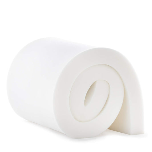 Linenspa LS4247225UF - Cojín de espuma de alta densidad, ideal para sillas, sofás, cabeceros y proyectos de bricolaje, Blanco, 3" x 24" x 72", 1