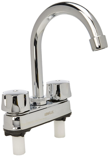 Genflux MZLA130PLCB Mezcladora Plastico para Lavabo, 4"