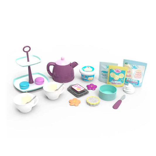 little tikes, Creative Chefs Kit Fiesta de Té, Juguetes de Cocina, Incluye Arena Make-It! Mix, 30 Acessorios, +3 Años