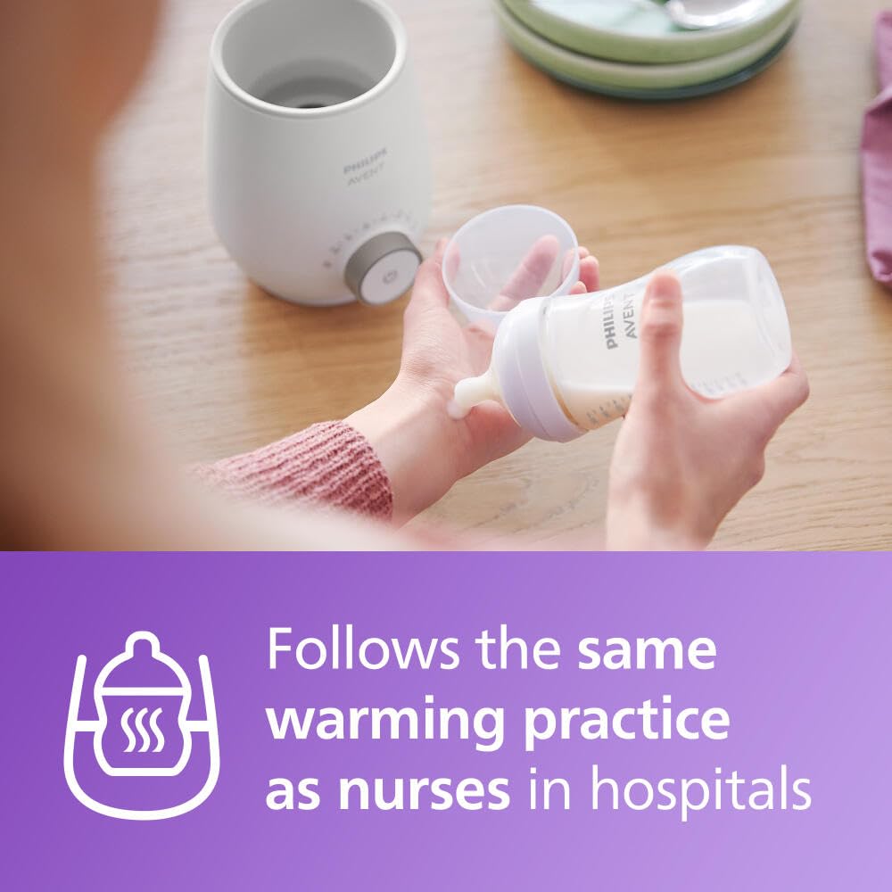 Philips Avent Calentador de Biberones en 3 minutos | Control inteligente de temperatura | Función para descongelar | Calienta de manera uniforme | Apagado automático | SCF358/00