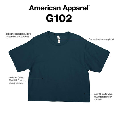 American Apparel Fine Jersey Boxy T-Shirt, Style G102, 2-Pack Camiseta Mujer