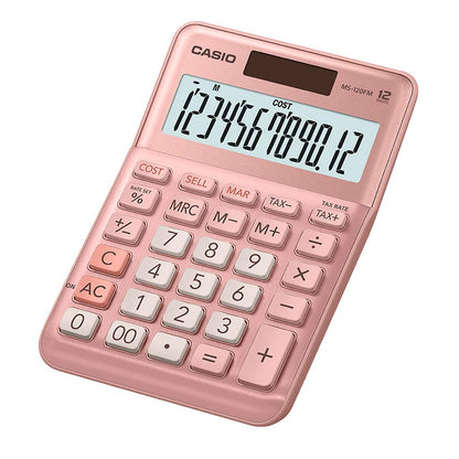 Casio MS-120FM-PK Calculadora de Escritorio Color Rosa Metálico