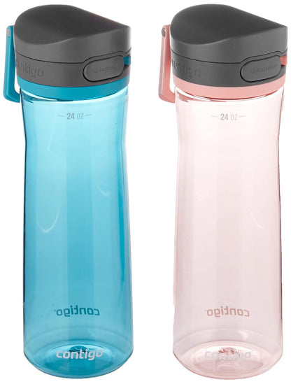 Contigo Jackson 2.0 Tritan - Botella de agua con tapa AUTOPOP de 24 onzas, paquete de 2