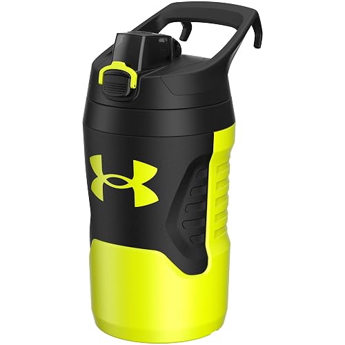Under Armour - Botellas de agua aisladas de 32 onzas, jarra de agua deportiva con asa, gancho de cerca, resistente a fugas para béisbol, fútbol y más, botellas de agua de 32 onzas, botella de agua