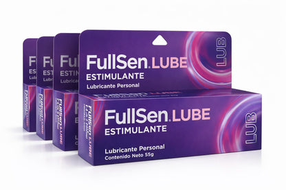 Fullsen Lube Estimulante - 4 piezas de Lubricante personal íntimo a base de agua para mayor sensibilidad, de 55g cada uno