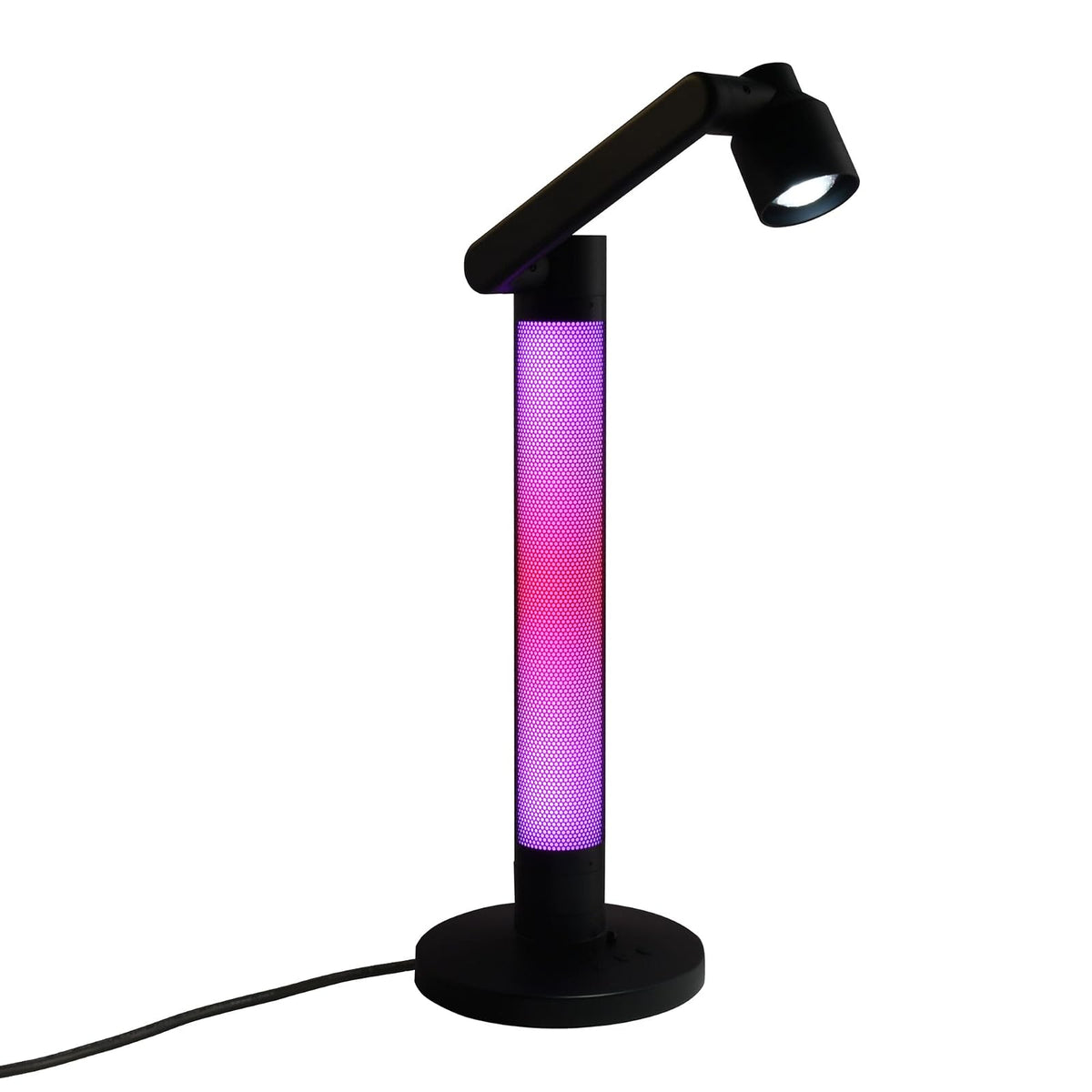 Lloyd's Lámpara Escritorio WiFi RGB control por App y Voz, Brazo Ajustable | Luz blanca fría y cálida, sincroniza al ritmo de la música, 250 lm, compatible con asistentes virtuales