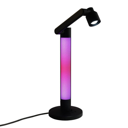 Lloyd's Lámpara Escritorio WiFi RGB control por App y Voz, Brazo Ajustable | Luz blanca fría y cálida, sincroniza al ritmo de la música, 250 lm, compatible con asistentes virtuales