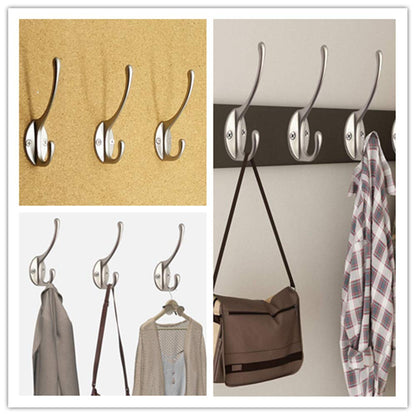 Ganchos Percheros de Pared Vintage | 10 Antiguo Aleaci?n Zinc Montado en la Pared Ganchos para Abrigos con 40 Tornillos, Para Cocina, Ba?o, Dormitorio (Plata)