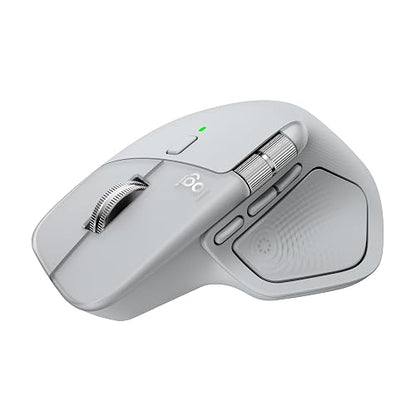 Logitech MX Master 4 Mouse Inalámbrico de Alto Desempeño, Recargable, Scrolling Ultra-rápido, 8K dpi, Seguimiento sobre Cristal, Clics Discretos, USB-C, Bluetooth, Windows, MacOS, Chrome, Blanco