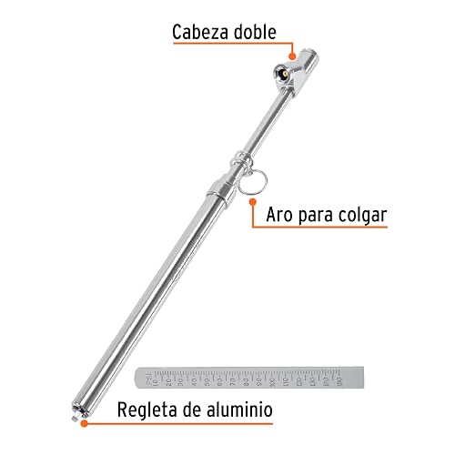 Truper MEA-200X, Medidor de aire, 200 lbs, cabeza doble